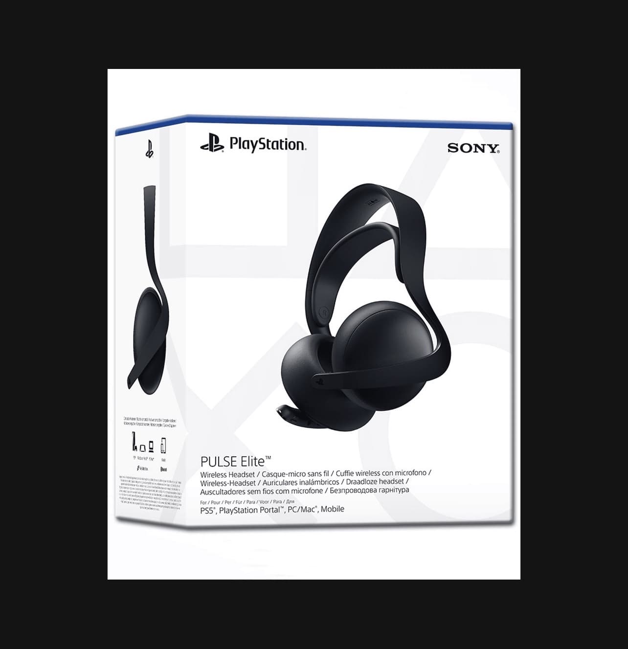 Auriculares inalámbricos - Sony Pulse Elite, Bluetooth, Para PS5, Cancelación de ruido, Midnight Black