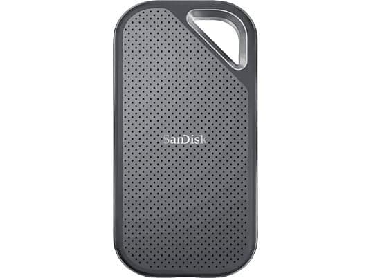 Disco duro SSD externo 1TB - SanDisk Extreme Pro Portable SSD, USB-C, USB-A, 2000MB/s, Resistencia al Agua, Gris