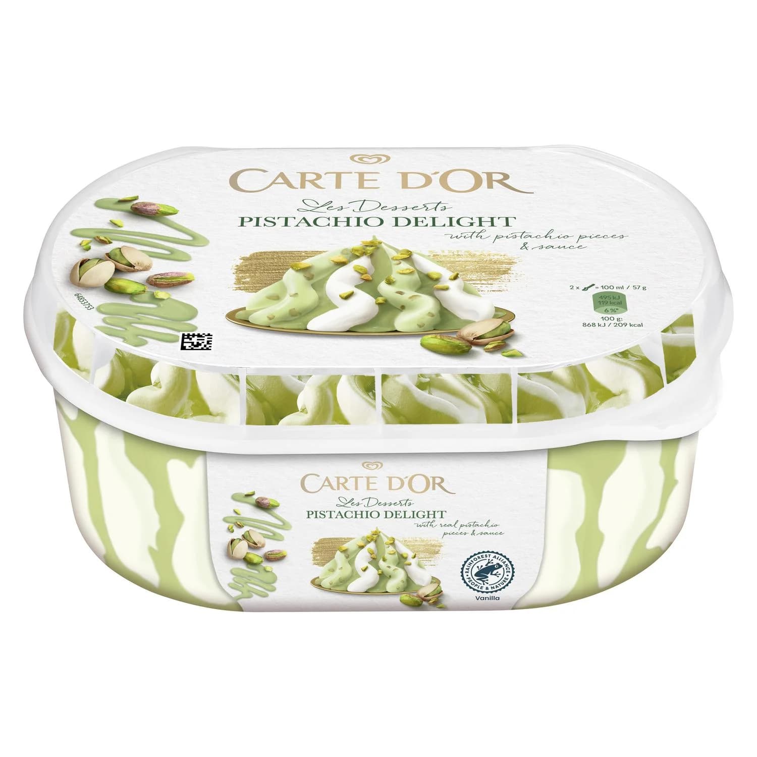 Helado Carte d´or Les Desserts Tarrinas Pistacho al 3x2 y con 50% de regalo sólo hoy la tarrina sale a 1,68€ más sabores en la descripción