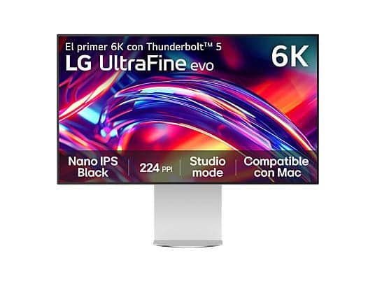 Monitor Profesional LG 32U990A-S (32" 6K, Nano IPS Black, Thunderbolt 5, Altavoces)