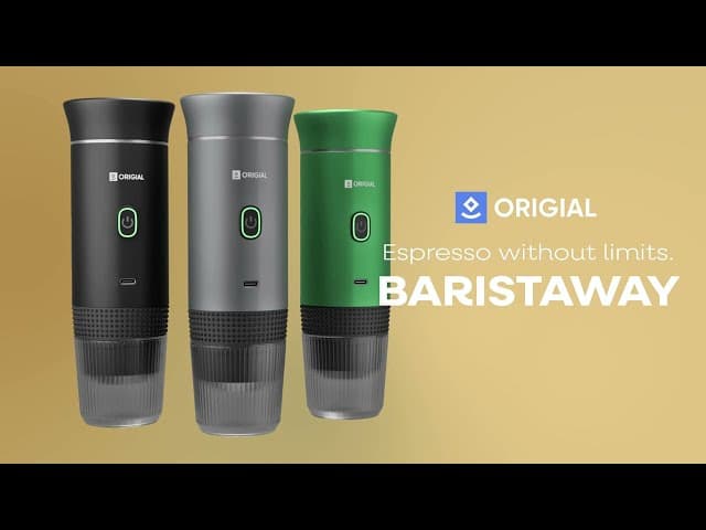 Cafetera Espresso Origial BARISTAWAY 70ml 20 Bares portátil con batería