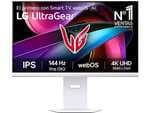 Monitor gaming - LG UltraGear 32G810SA-W, 32" 4K UHD, 144 Hz, 1 ms, 2x HDMI, 1x USB-C, FreeSync, Smart TV webOS, (20€ reembolso)