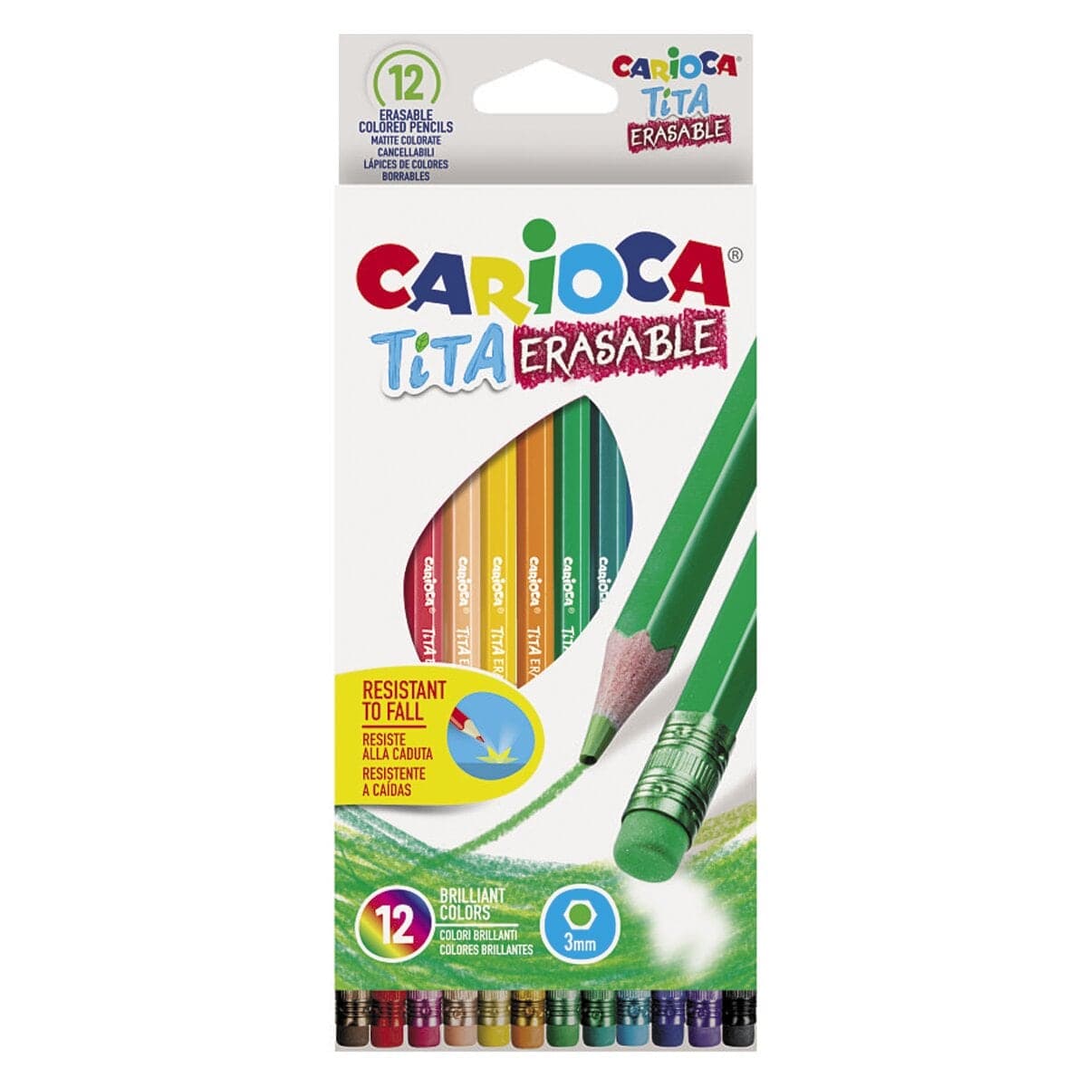 Lápices Carioca Borrable 12 Colores