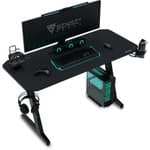 SENSE7 Nomad Basic Mesa Gaming Ergonomicos con Accesorios 120x60 Negra