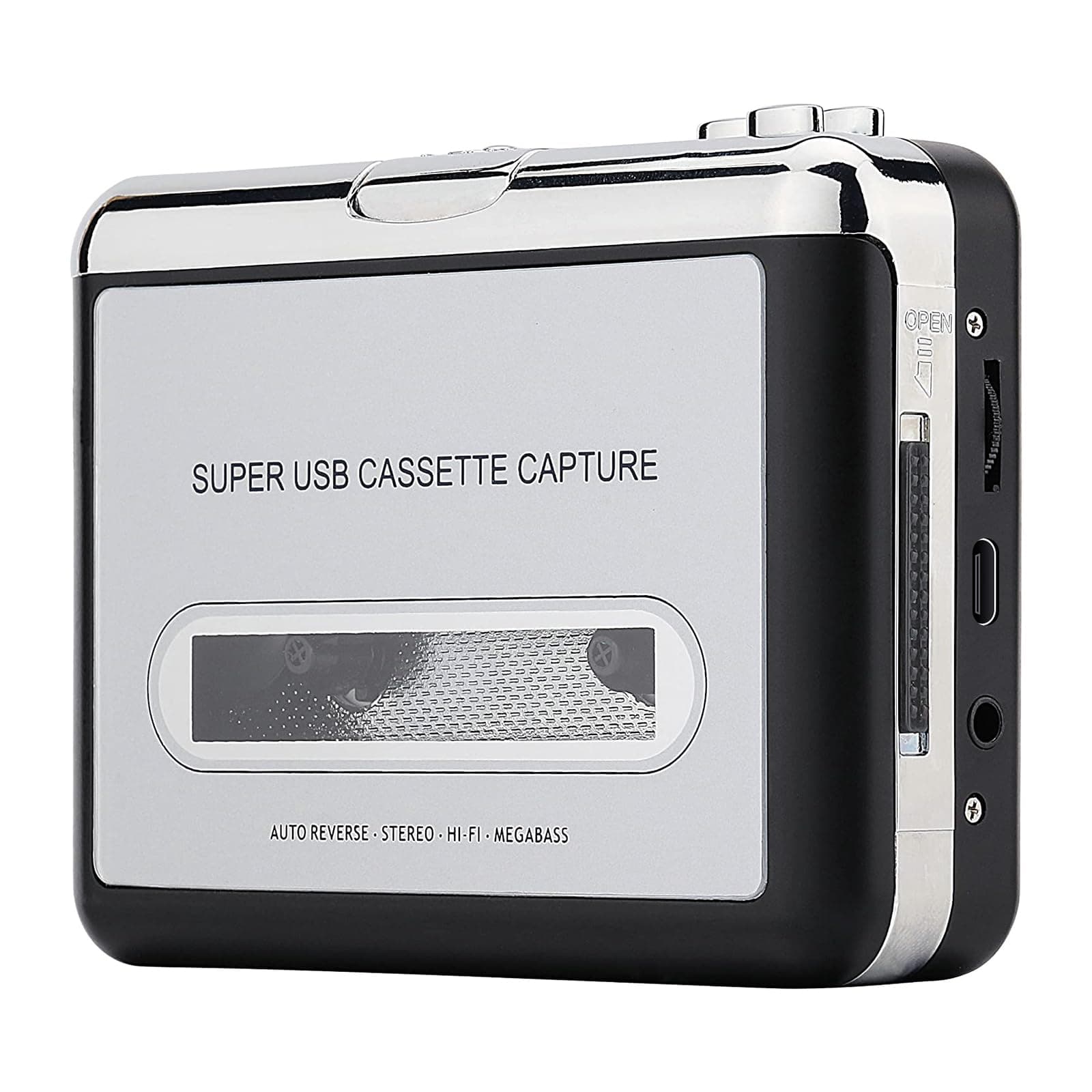 CONVERTIDOR DE CINTA A MP3 Reproductor de Cassette - Reproductor de cinta portable captura audio música MP3 vía USB