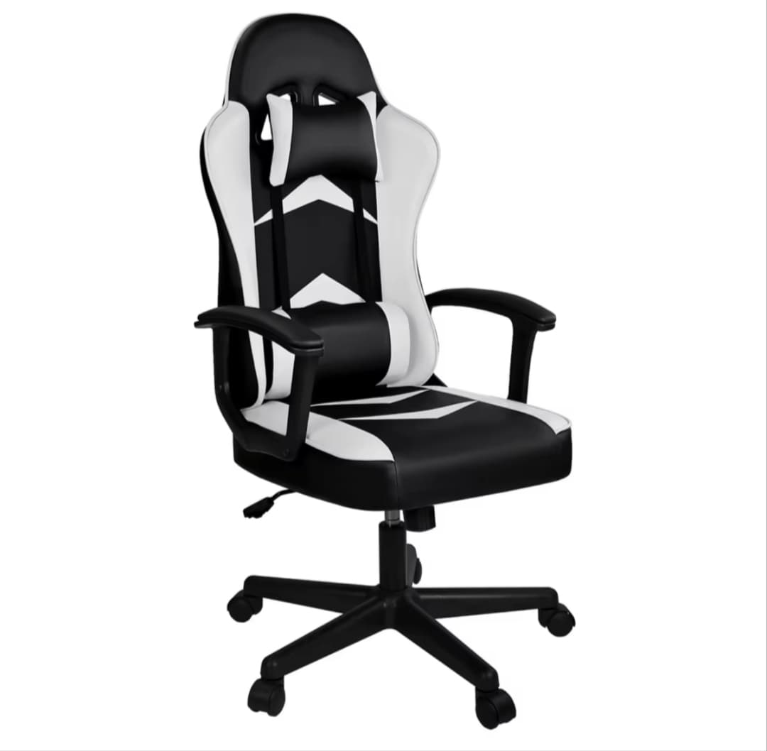 T-Lovendo - Silla Gaming con Cojín Lumbar y Cervical, Ergonómica, Regulable en Altura y Reclinable