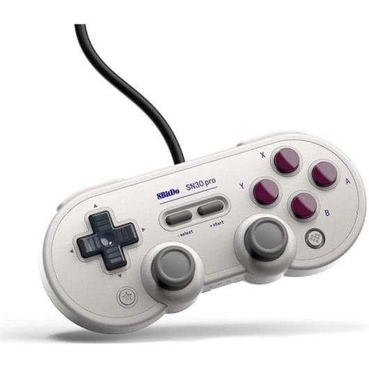 Mando 8BitDo SN30 Pro (Gris) – Cruceta analógica/digital, USB, para PC y Nintendo Switch