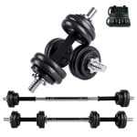 [El Corte Inglés] Maletín de pesas Iron Transformer Unycos 15kg con barra y discos - 44,70€ (38% dto, PVP 72,90€)