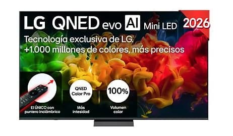 TV QNED Mini LED 85" - LG 85QNED81B6A, UHD 4K, Procesador Inteligente α7 AI Processor 4K Gen9, Smart TV, DVB-T2 (H.265)