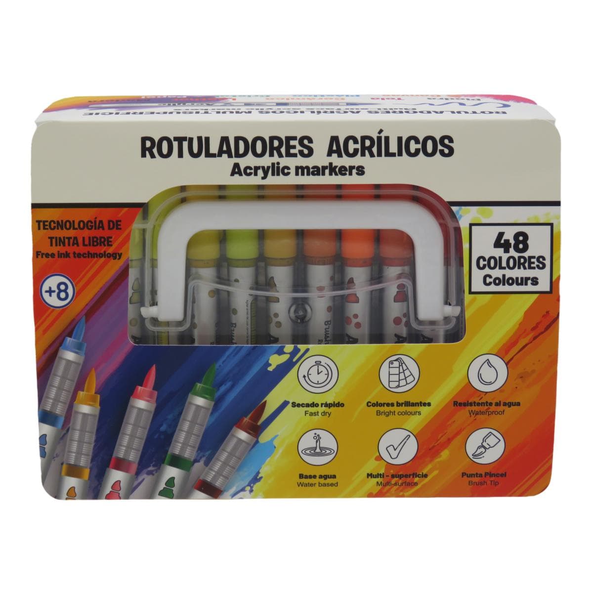 Rotuladores acrilicos en pack de 48 unidades exclusivos El Corte Ingles CyP Brands multicolor (recogida gratis en tienda)