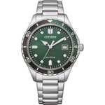 Citizen Eco-Drive AW1828-80X - Reloj analógico de Cuarzo para Hombre con Correa de Acero Inoxidable