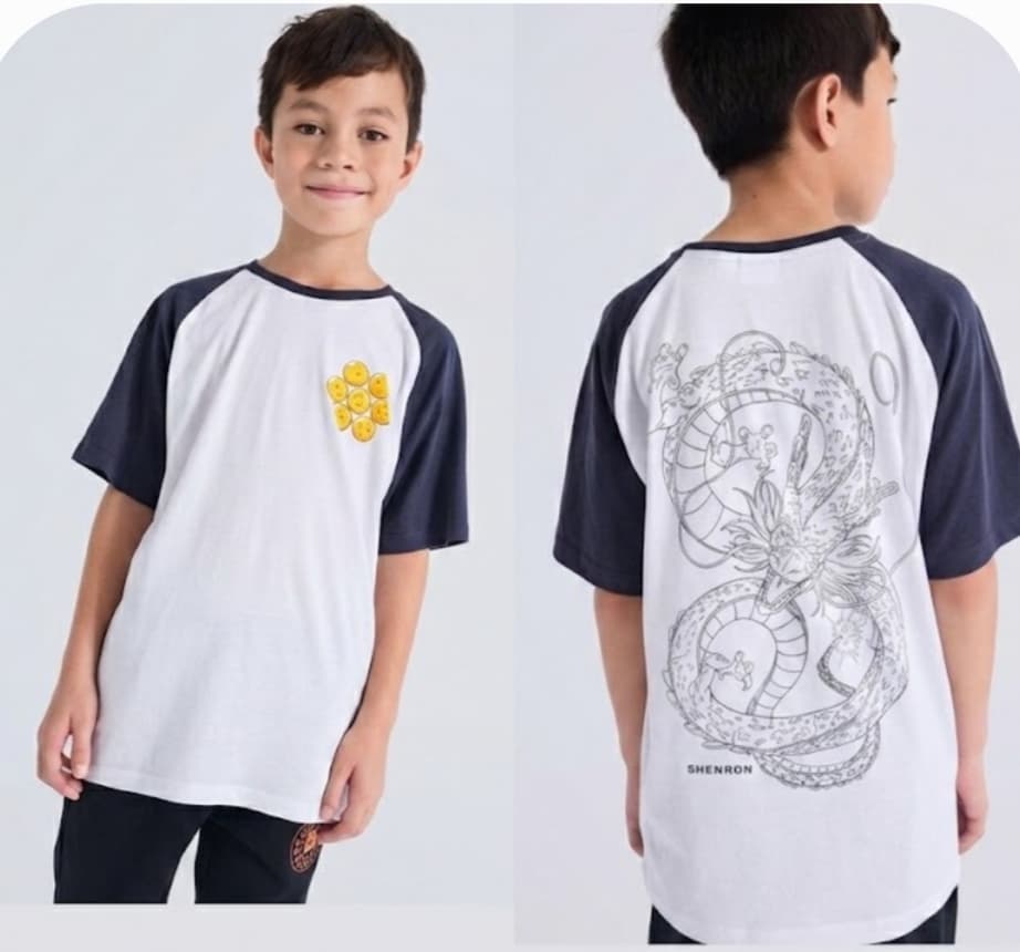 Camiseta infantil 100% algodón, Dragon Ball tallas 10,12,14,16