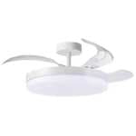 BEL AIR HOME - Ventilador de Techo ARES, Motor DC, LED 36W y Control Remoto, 3 Aspas Plegables, Dormitorios y comedores