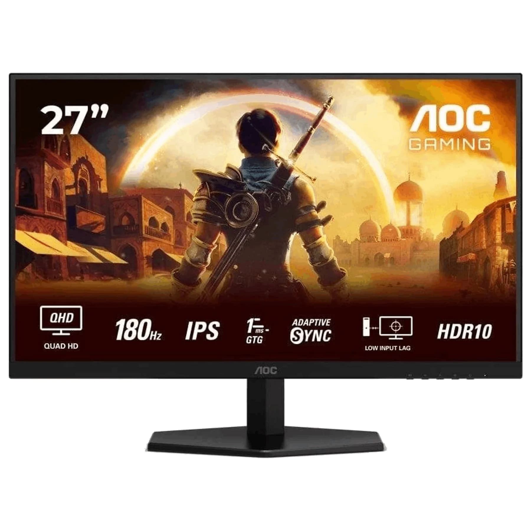 Monitor gaming - AOC Q27G42XE, 27" QHD, 180Hz, 0.5ms MPRT, 1ms GtG, Fast IPS, G-Sync Compatible,ALTAVOCES