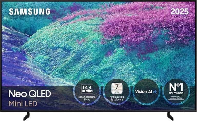[390€ Precio Final] Smart TV NeoQLED 55'' Samsung TQ55QN1EFAU con IA, 4K MiniLED, 120 Hz. + Cupón 68,85€ + Regalos Hasta 345€ en Contenidos.