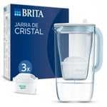 BRITA Jarra Filtrante Cristal Azul con 3 Filtros MAXTRA PRO All-in-1 | Filtra hasta 450L | Elimina cal, cloro, metales y contaminantes