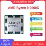 Procesador AMD Ryzen 9 9900X 4.4GHz 12 Núcleos 24 Subprocesos L3=64MB Caché de Juego 4NM TDP 120W Socket AM5 CPU (Desde España)