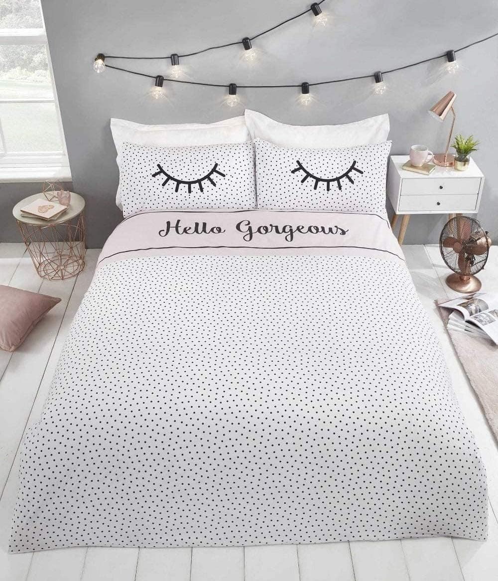 Juego Ropa de Cama Reversible de Lunares para Cama Individual