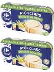 Atún claro en aceite de oliva Classic Carrefour 2 pack de 8 latas de 52 g.