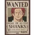 GB Eye – Póster One Piece Wanted Shanks – Producto oficial – Tamaño 52 x 38 cm – Papel laminado – Póster de coleccionista Manga