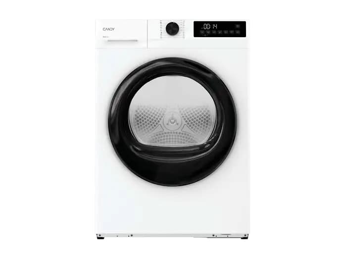 Secadora bomba de calor - Candy GD 9N2B-S, 9 kg, 16 Programas, Carga Frontal, Función Anti-Arrugas, Blanco