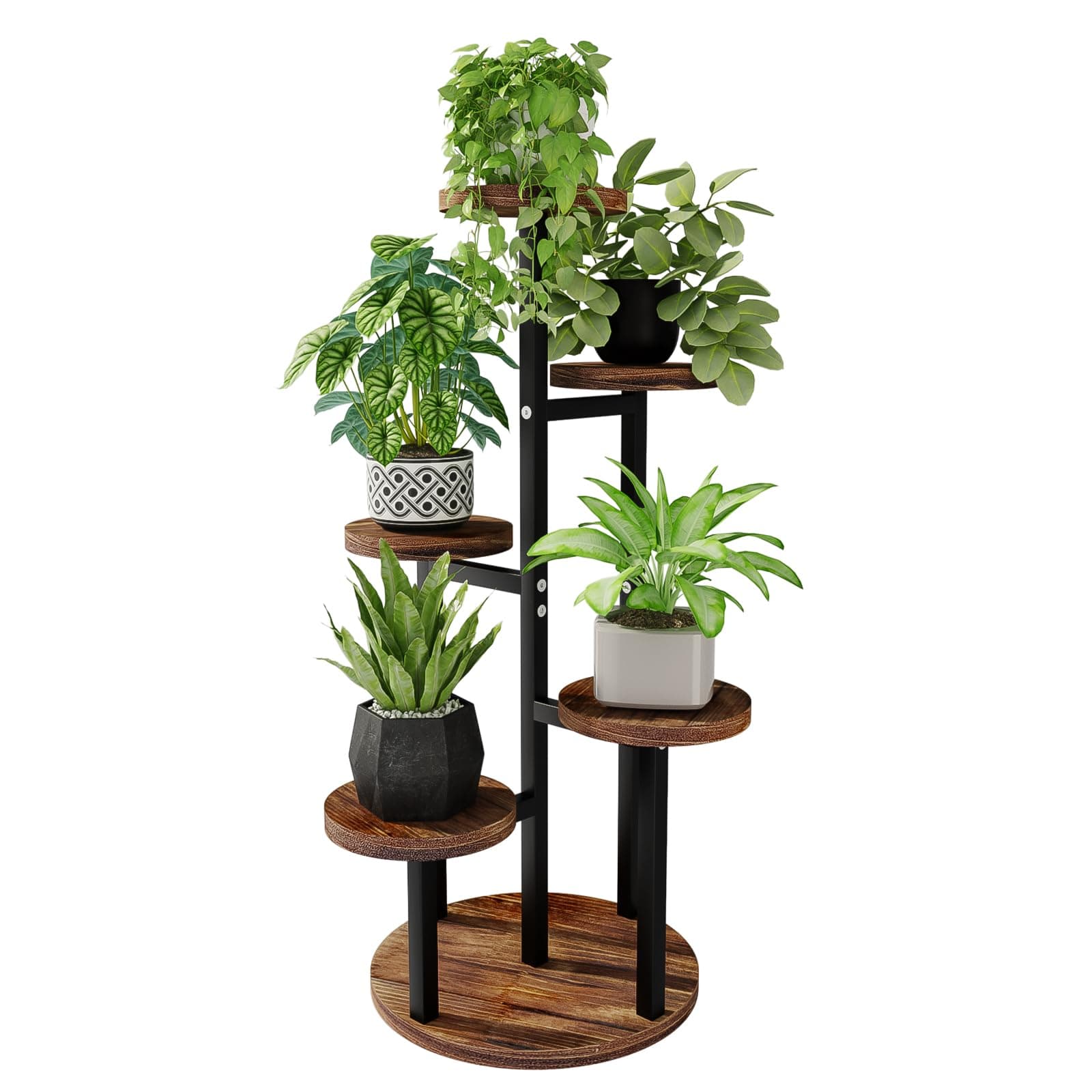 Soporte Para Plantas De Madera, Estantería Para Plantas. Para Flores Al Aire Libre, Resistente A La Intemperie, Estantería De 5 Niveles.