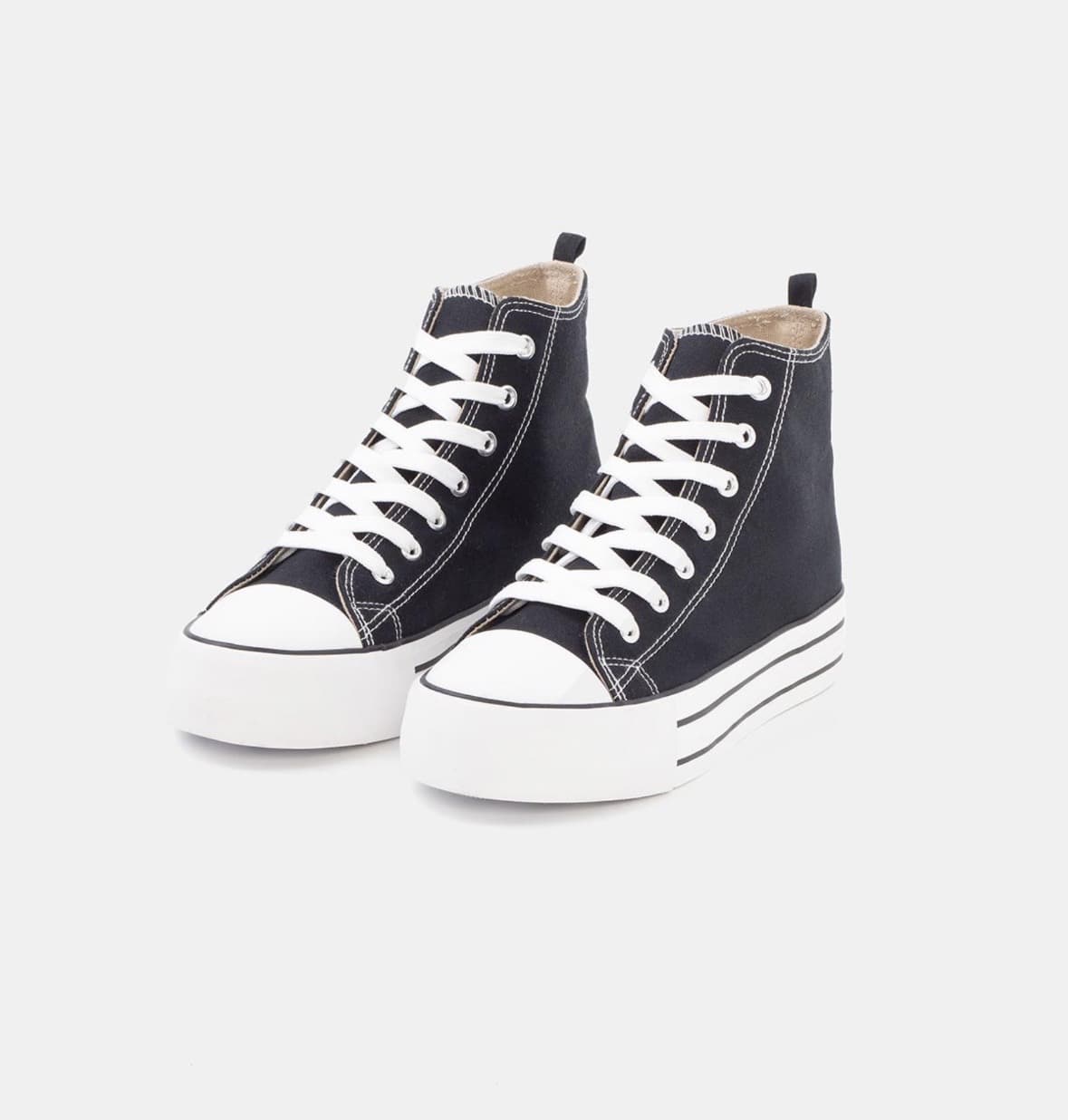 Botas de lona “tipo CONVERSE” marca TEX para mujer por 4,99 € (-72%) | Tallas 36-42 · Negro, blanco o gris