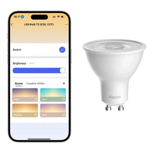 Bombilla inteligente Aqara GU10 4,9W 450lm CRI90 Zigbee. Bluetooth Compatible Alexa Google HomeKit.