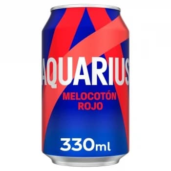 Aquarius bebida isotónica sabor melocotón rojo lata 33 cl.