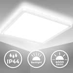 Lámpara de Techo LED Ultraflat Para Baño - Luz Indirecta, Color Blanco Neutro, 18 Watt, 29x29 cm