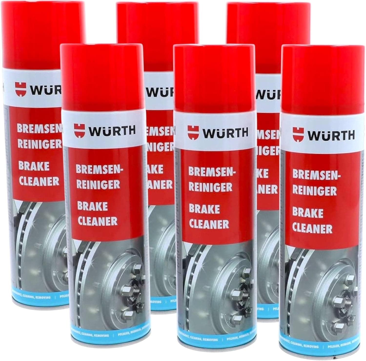 6X WÜRTH Limpiador de Frenos en Spray 500 ml [2,6€ por unidad] [Envío desde España] 12,65€ si tenemos el cupón de aranceles