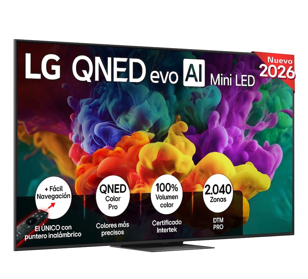 TV QNED evo Mini LED 189 cm (75") LG 75QNED87B6A 4K, Smart TV, AI, QNED87 Gris oscuro / Negro (200€ reembolso)
