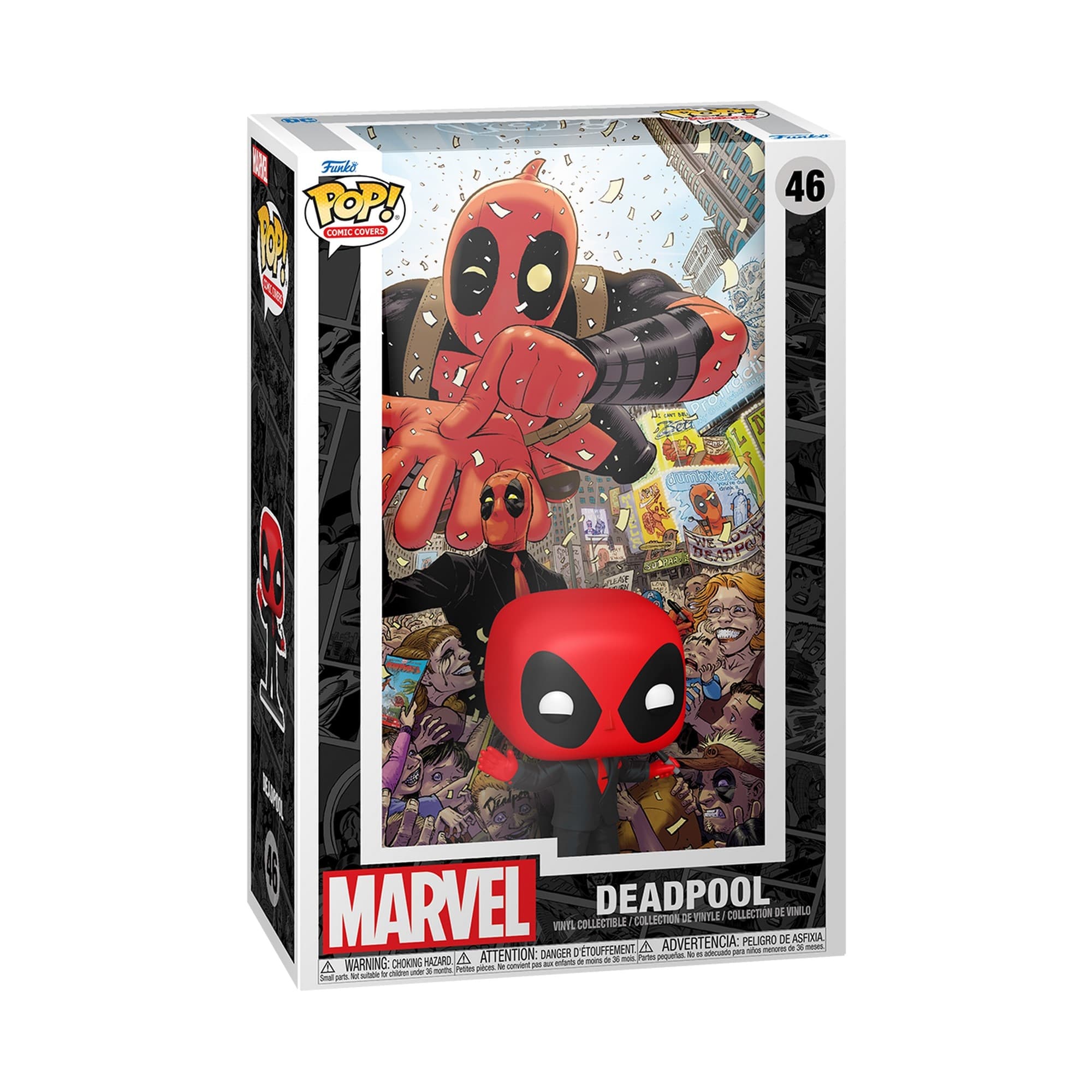 Figura Funko Pop Cover Deadpool Black Suit Marvel