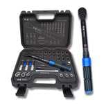 AC Tools Llave Dinamométrica 1/4 2-24 Nm bicicletas motocicletas y vehiculos a motor, certificado precisión, reversible