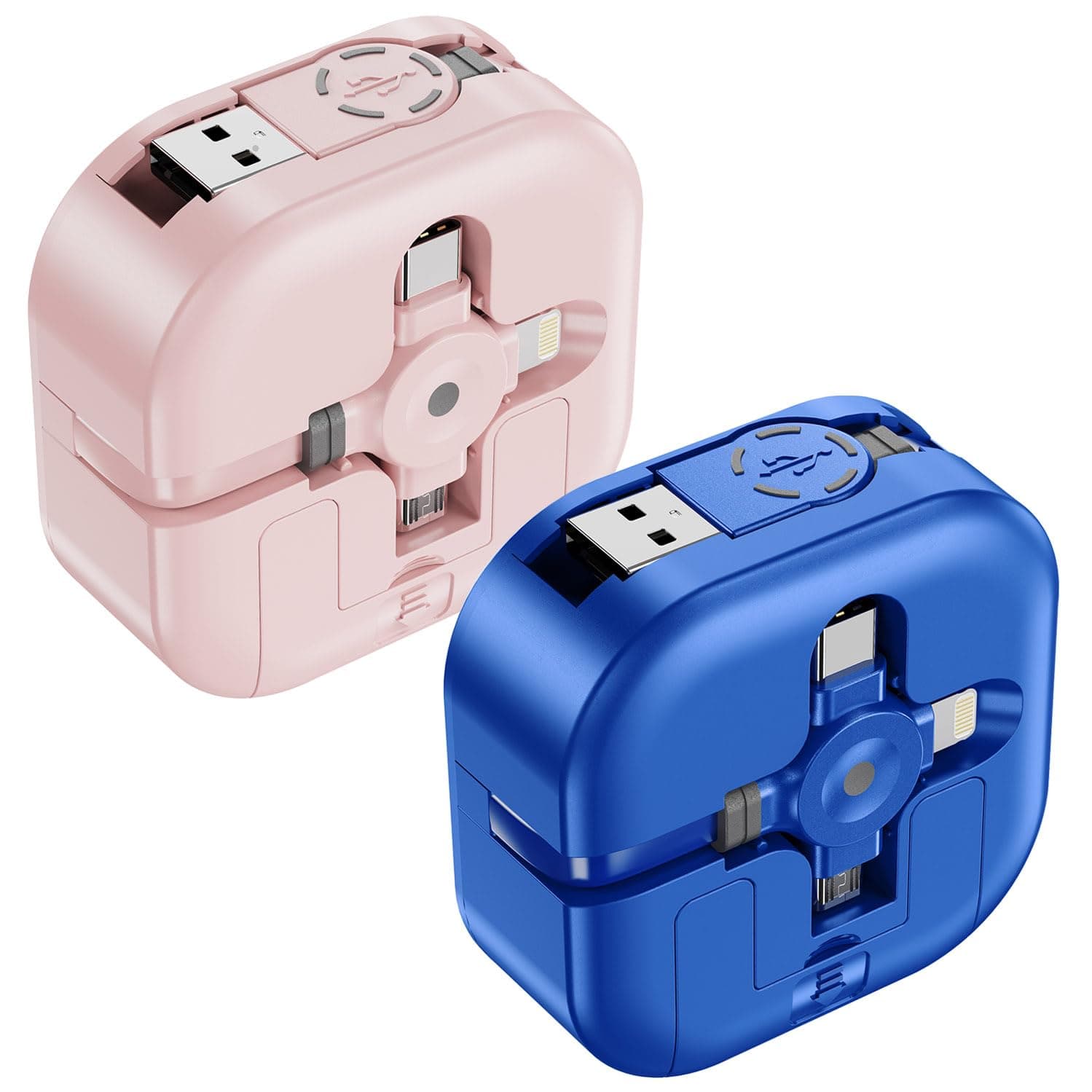 Cable de carga rápida USB C retráctil [1,2 m] Compatible con MacBook, iPad, HP, iPhone
