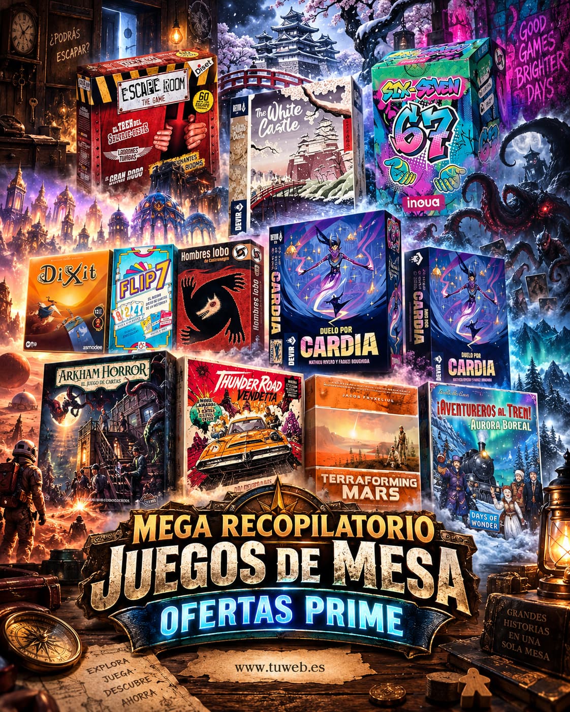 MEGA Recopilatorio de Juegos de Mesa "OFERTAS PRIME"