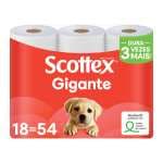 2X Scottex Gigante Papel Higiénico Seco 18 rollos- total 36 rollos triples (108)