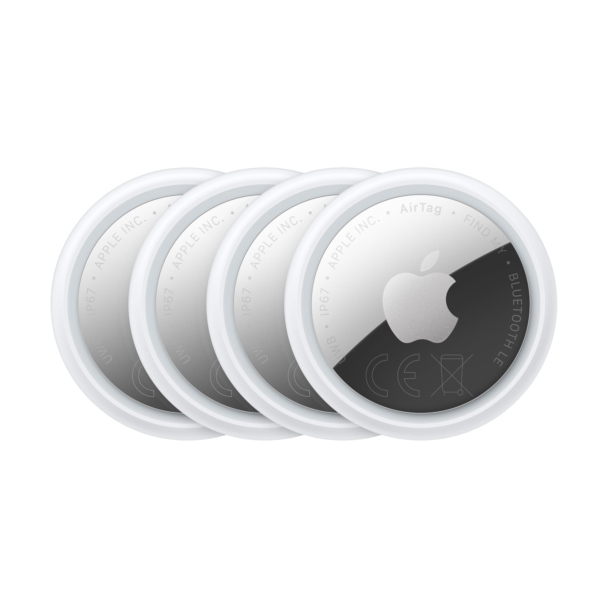 Pack 4 Localizadores Apple AirTag 2ª Gen (Búsqueda Precisión +50% alcance, red Buscar, altavoz potente, llaves/maletas, iOS/iPhone)
