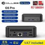 Mini PC MLLSE G5 Pro |AMD Ryzen 7 5800H | 16GB RAM+512GB SSD | Wi-Fi 6, BT5.2 | Windows 11