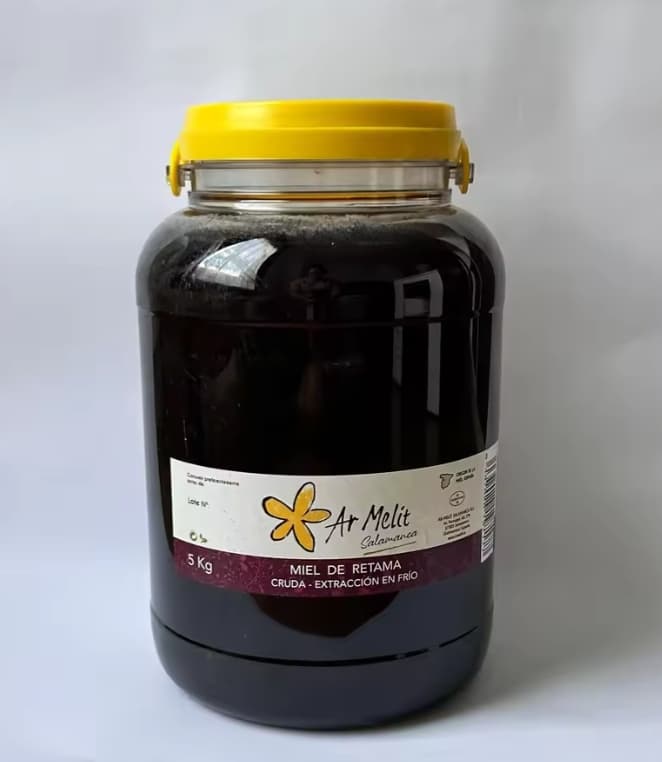 5 KILOS Miel Artesanal de Retama 5 kg - Ar Melit, MIEL CRUDA 100% ESPAÑOLA, SALAMANCA (6,65€ EL KILO)
