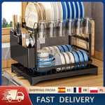 Escurridor de platos con soporte para cubiertos