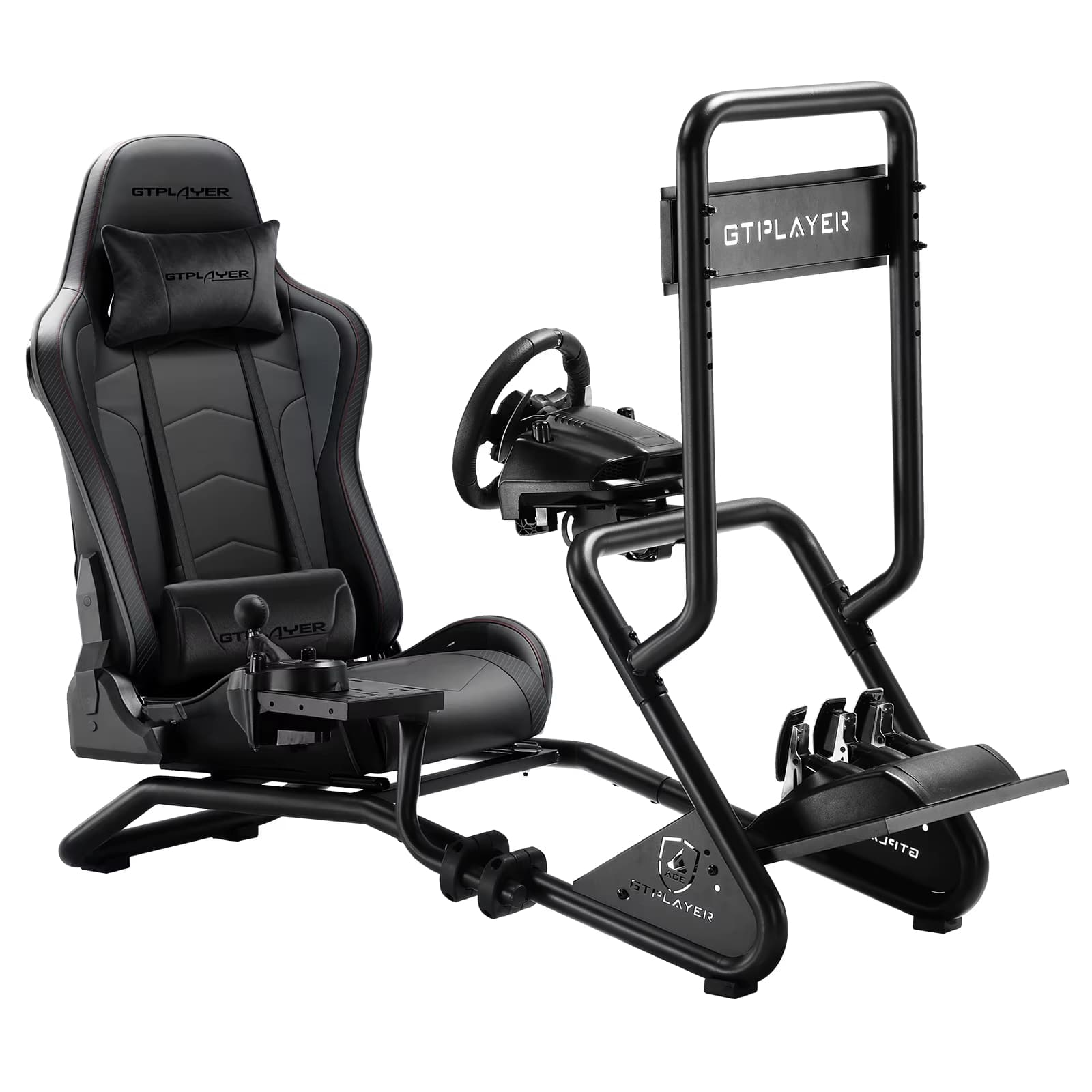 GTPLAYER Simulador de Carreras, con Altavoces Estéreo 3D + Soporte Monitor