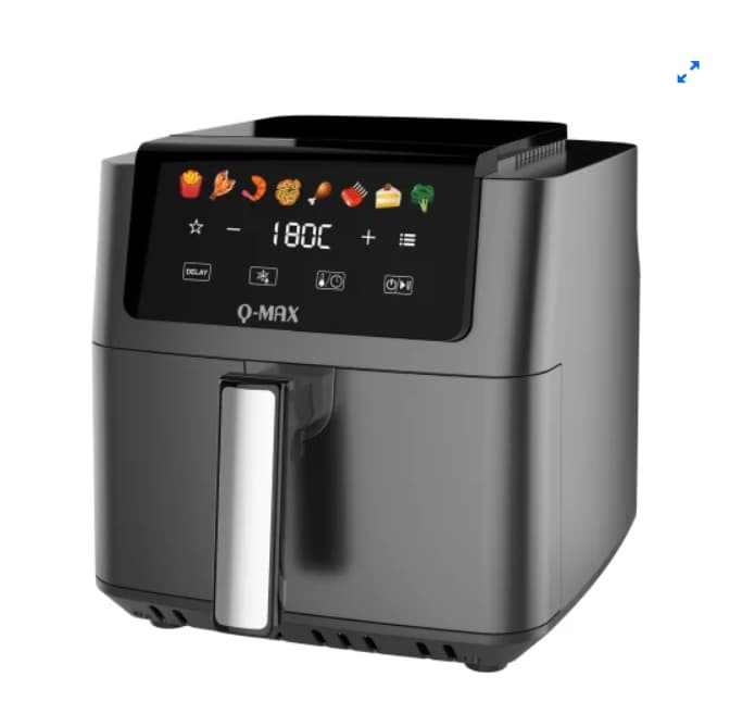 Freidora de Aire Q-Max Digital 2964X, 1700 W, 6.5 L - Negro
