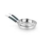 BRA Master – Set de 2 Sartenes Acero Inoxidable 18/10 (20-26 cm). Sin Antiadherente, Libres de PFAS. Apto Inducción y Horno. Mango Silicona