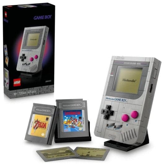 Lego 72046 Game Boy Kit De Construcción de Nintendo Réplica con Cartuchos Game Pak Y Pantallas