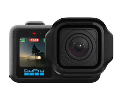 Cámara Deportiva GoPro MISSION 1 (8K 30fps, 50 MP, 5h autonomía, sumergible 20m, F2.8, 4 micrófonos, Wi-Fi, negro, en MediaMarkt)