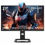 Titan Army P275mv Plus - Monitor 27" Dual Mode (4K 160Hz / FHD 320Hz) IPS Rápido, Mini LED, HDR1000, 1ms