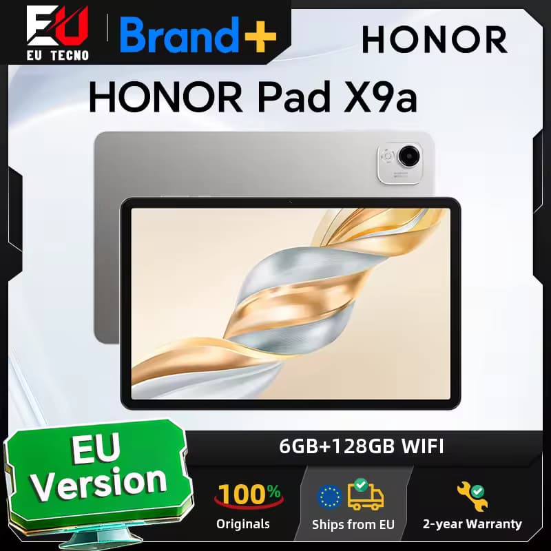 Tablet HONOR Pad X9a, Versión EU con WIFI, Pantalla HONOR Fullview de 11.5 Pulgadas y 120Hz 2.5K,Batería de 8300mAh,Procesador Octa-core,8MP