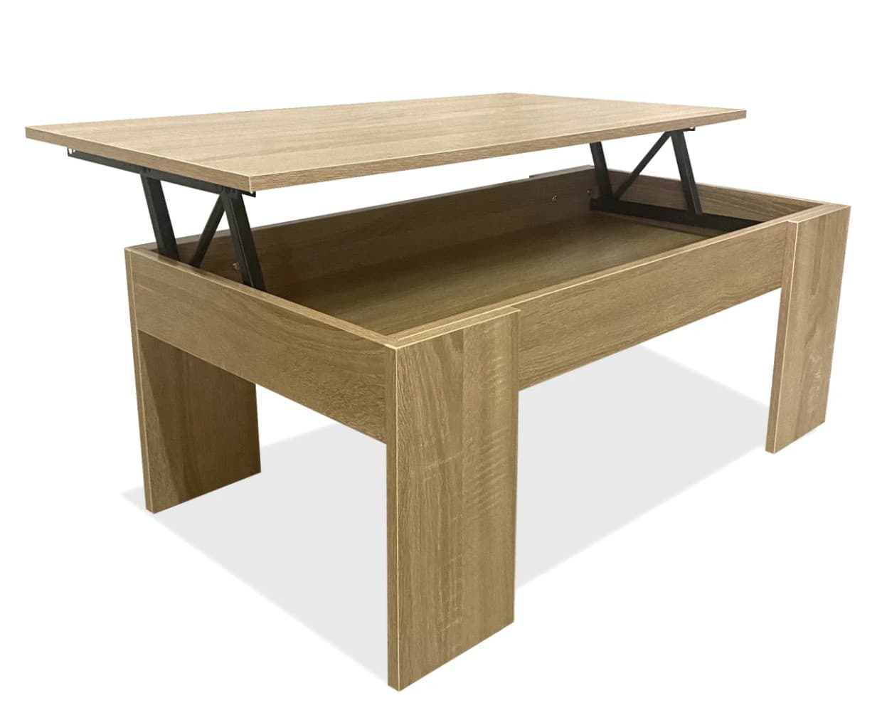 Mesa de centro elevable con almacenamiento