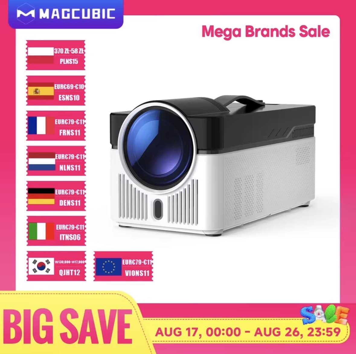 Proyector Magcubic HY450 900 ANSI Full HD 1080p con tiro corto 0,6:1 por 68,38€ | Envío gratis desde Polonia